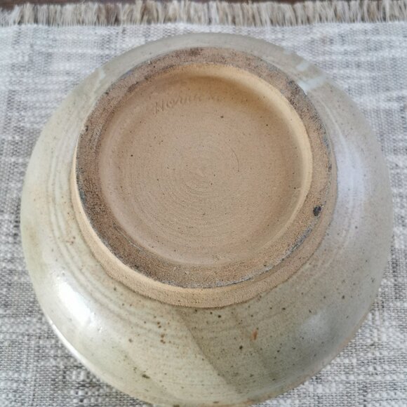 VTG Speckled Glaze Studio Art Pottery Bowl, Signed Horricks 76, 10.5" - Picture 5 of 11